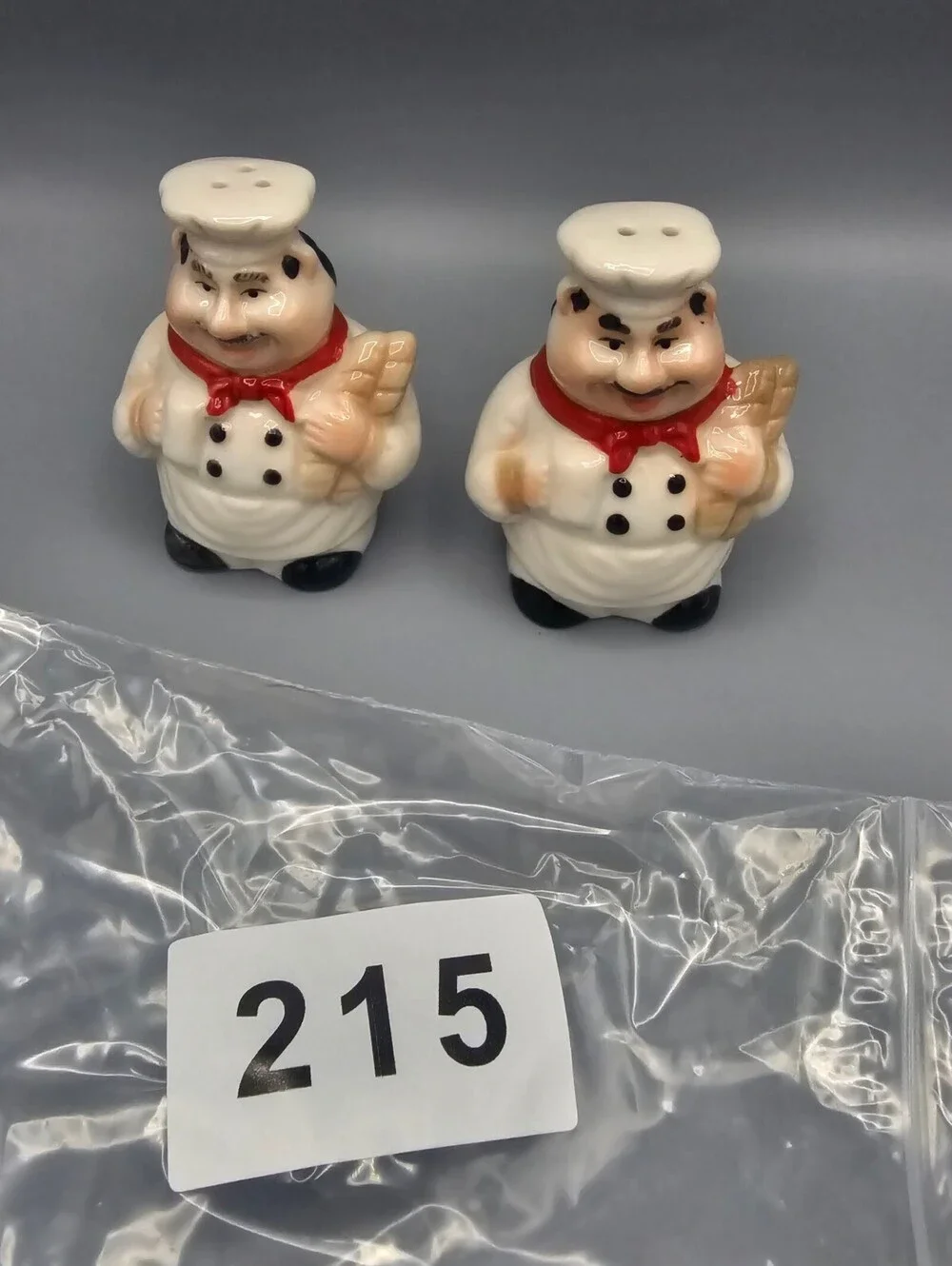 Vintage Ceramic Chef Salt and Pepper Shakers Set